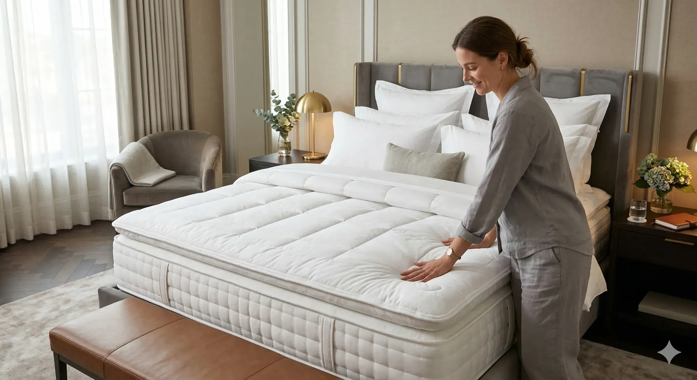 luxury hotel bedroom bed