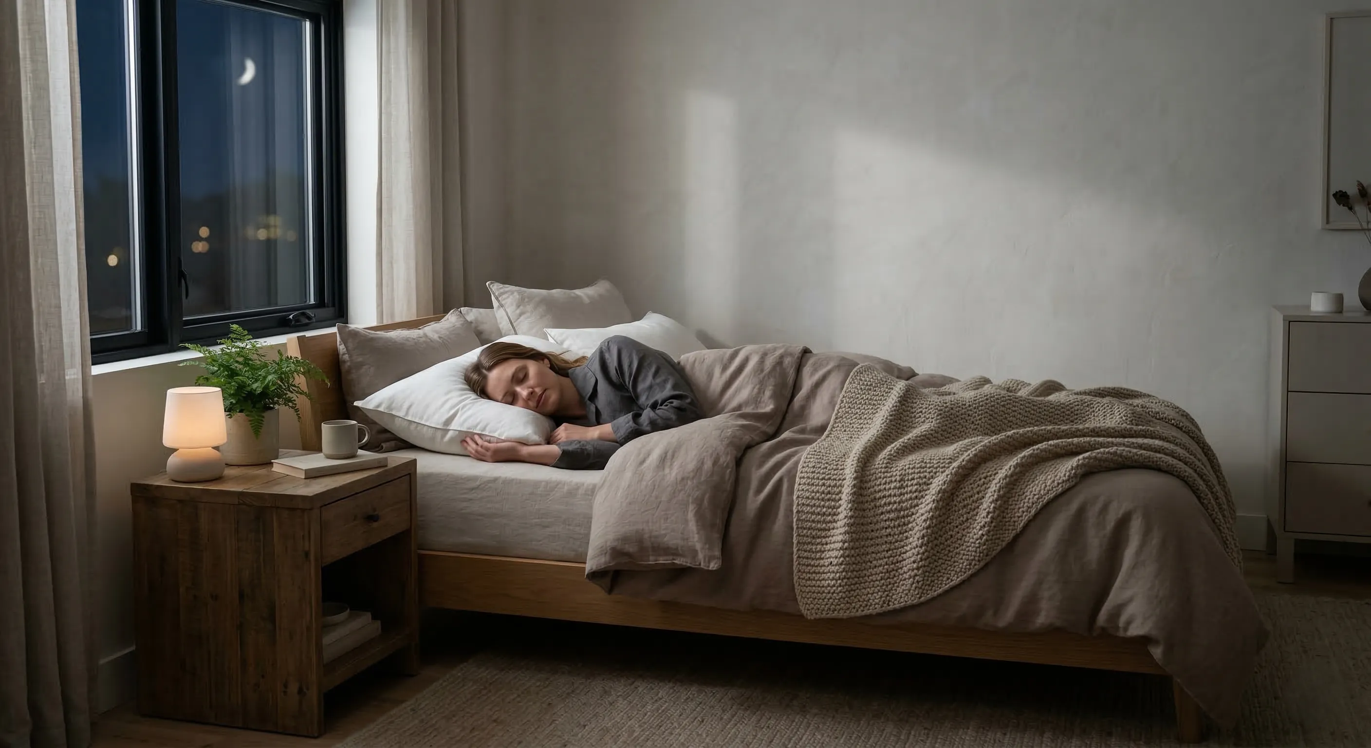 waking up refreshed after good sleep