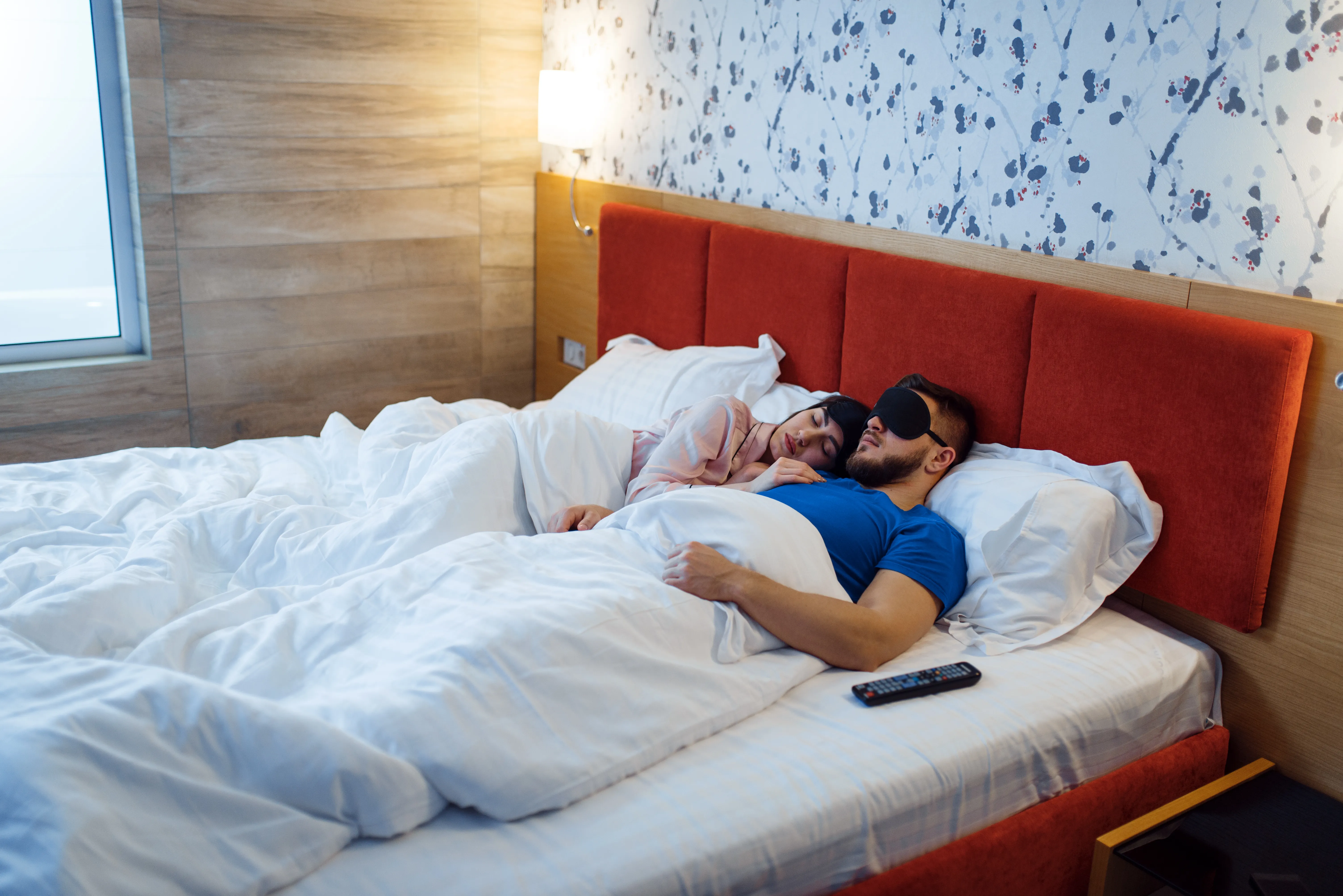 couple sleeping comfortably mattress