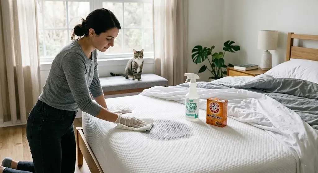 How to Clean Cat Pee From a Mattress